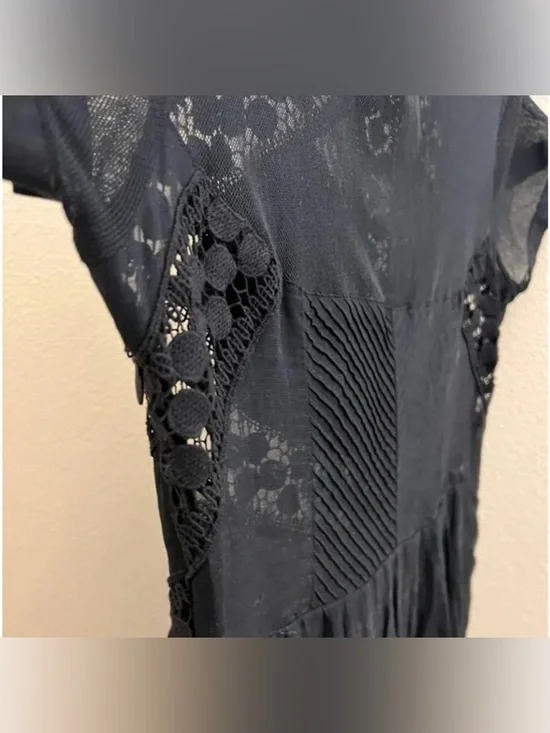 Free People "All That Talk" Mini Black Dress in size 4 EUC - Picture 15 of 17